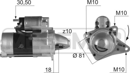 ERA 220423 - Стартер autospares.lv