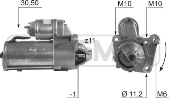 ERA 220478 - Стартер autospares.lv