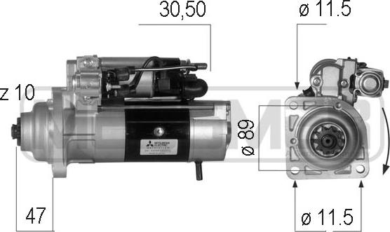 ERA 220554 - Стартер autospares.lv