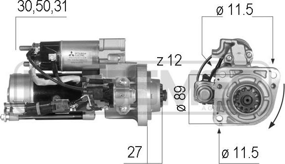 ERA 220556 - Стартер autospares.lv