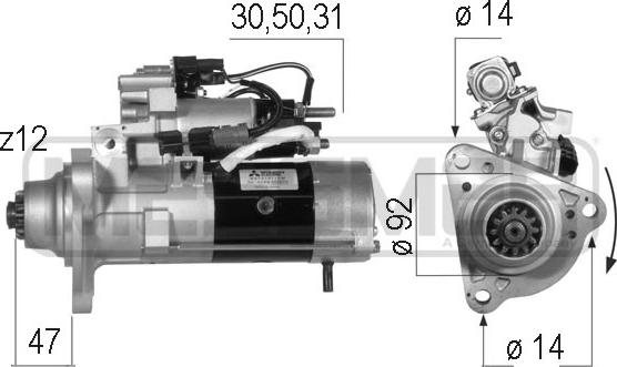 ERA 220562 - Стартер autospares.lv