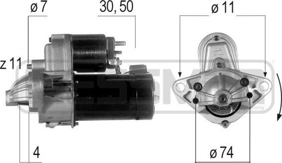 ERA 220582 - Стартер autospares.lv