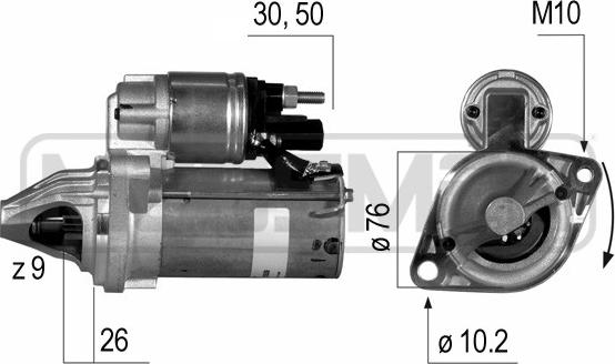 ERA 220539 - Стартер autospares.lv