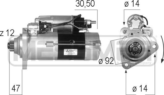 ERA 220575 - Стартер autospares.lv