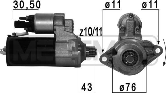 ERA 220 698 - Стартер autospares.lv