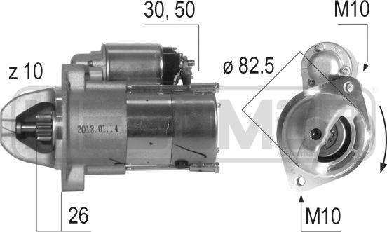 ERA 220645 - Стартер autospares.lv