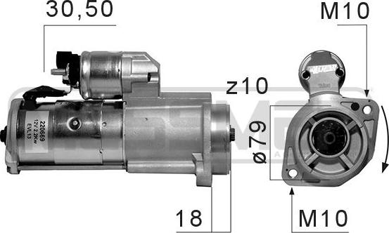 ERA 220669 - Стартер autospares.lv