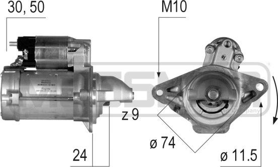 ERA 220637 - Стартер autospares.lv