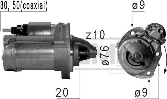 ERA 220672 - Стартер autospares.lv