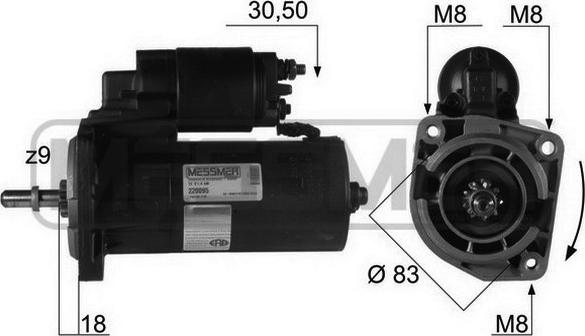 ERA 220095R - Стартер autospares.lv