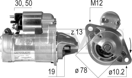 ERA 220047 - Стартер autospares.lv