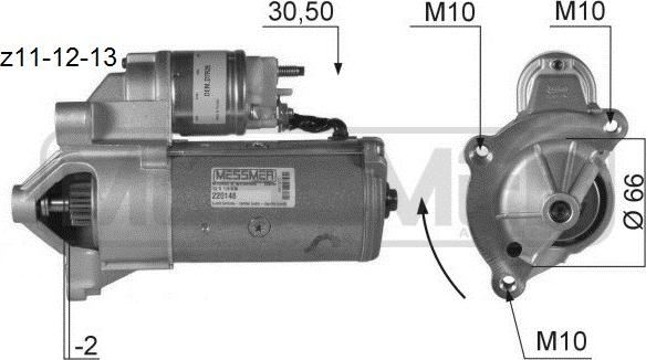 ERA 220148 - Стартер autospares.lv