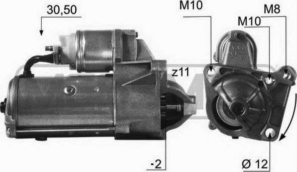 ERA 220107 - Стартер autospares.lv