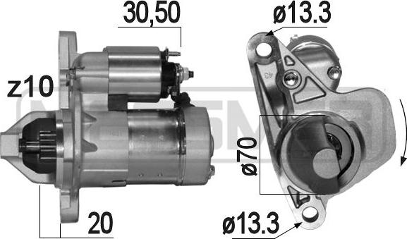 ERA 220847 - Стартер autospares.lv