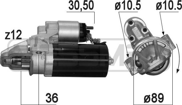 ERA 220867 - Стартер autospares.lv