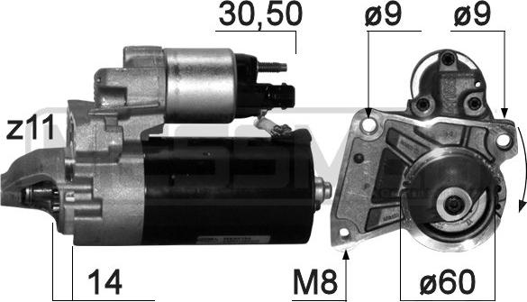 ERA 220873 - Стартер autospares.lv