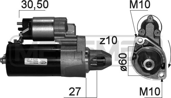 ERA 220872 - Стартер autospares.lv