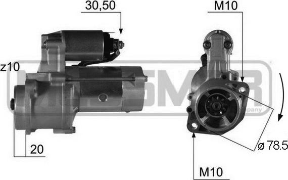 ERA 220350 - Стартер autospares.lv