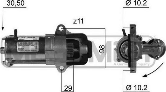 ERA 220367 - Стартер autospares.lv