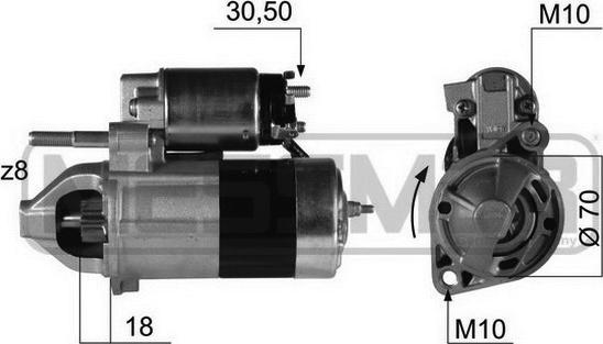 ERA 220380 - Стартер autospares.lv