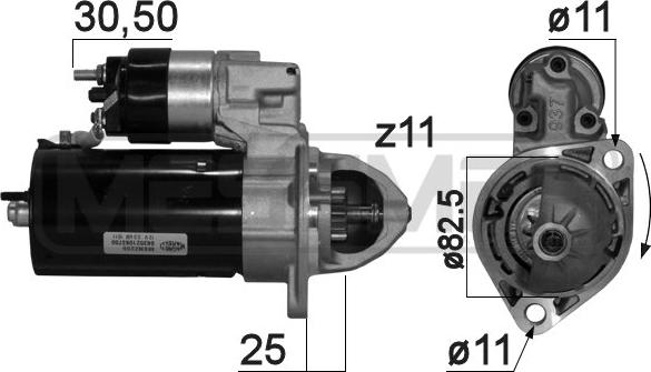 ERA 220333 - Стартер autospares.lv