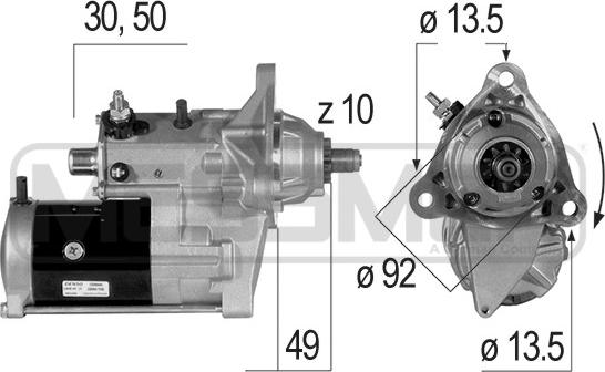 ERA 220210 - Стартер autospares.lv