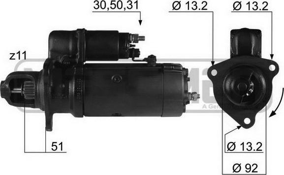 ERA 220223 - Стартер autospares.lv