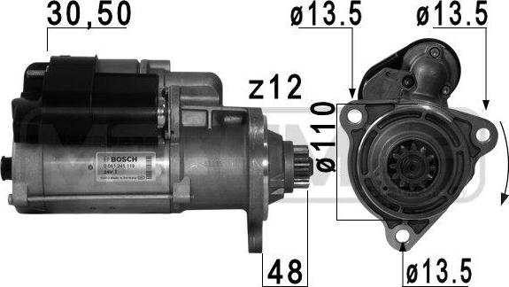 ERA 220749A - Стартер autospares.lv