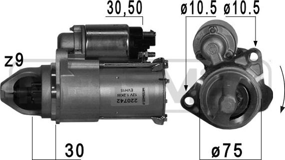 ERA 220742 - Стартер autospares.lv