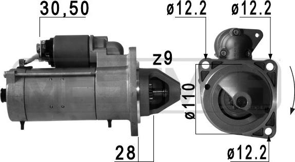 ERA 220750A - Стартер autospares.lv