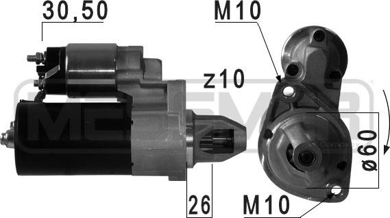 ERA 220709 - Стартер autospares.lv