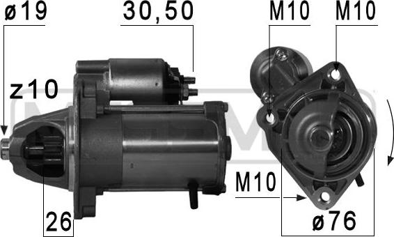 ERA 220704 - Стартер autospares.lv