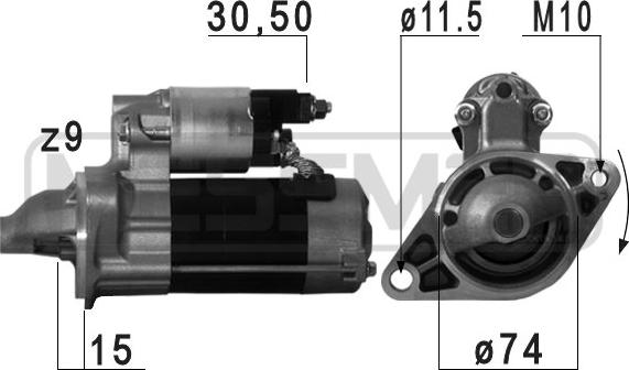 ERA 220708 - Стартер autospares.lv