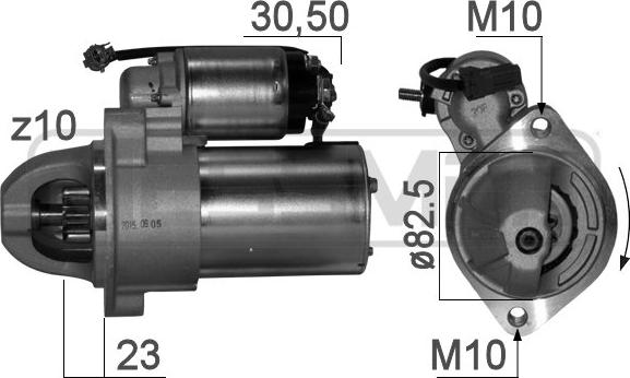 ERA 220782 - Стартер autospares.lv