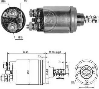 ERA 227446 - Тяговое реле, соленоид, стартер autospares.lv