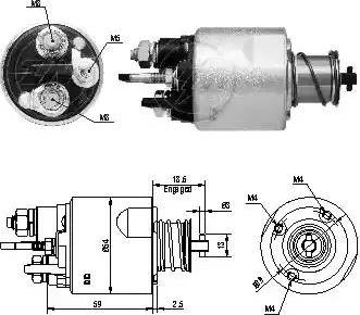 ERA 227460 - Тяговое реле, соленоид, стартер autospares.lv