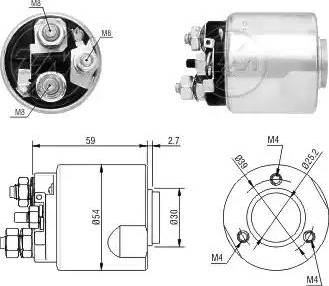 ERA 227461 - Тяговое реле, соленоид, стартер autospares.lv