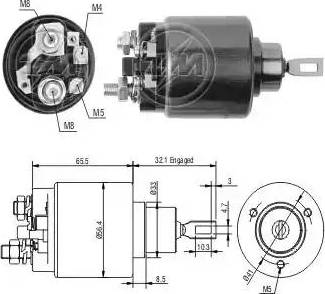 ERA 227481 - Тяговое реле, соленоид, стартер autospares.lv