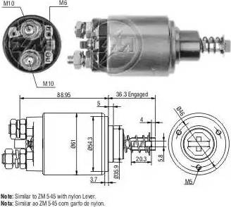 ERA 227438 - Тяговое реле, соленоид, стартер autospares.lv