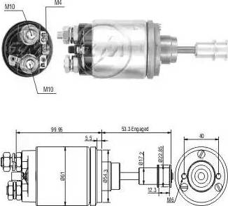 ERA 227590 - Тяговое реле, соленоид, стартер autospares.lv