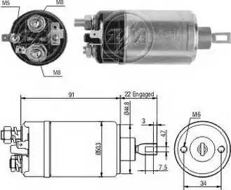 ERA 227562 - Тяговое реле, соленоид, стартер autospares.lv