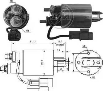 ERA 227508 - Тяговое реле, соленоид, стартер autospares.lv