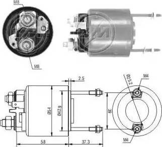 ERA 227516 - Тяговое реле, соленоид, стартер autospares.lv