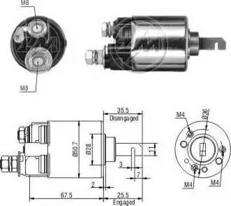 ERA 227537 - Тяговое реле, соленоид, стартер autospares.lv