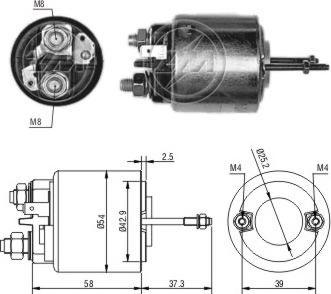 ERA 227524 - Тяговое реле, соленоид, стартер autospares.lv