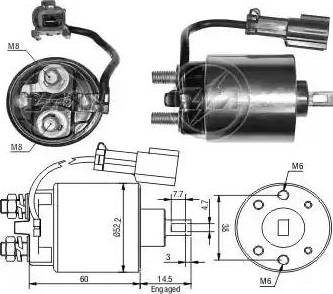 ERA 227696 - Тяговое реле, соленоид, стартер autospares.lv