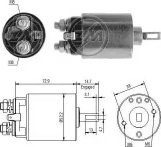 ERA 227645 - Тяговое реле, соленоид, стартер autospares.lv