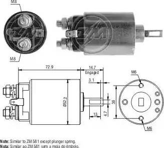 ERA 227642 - Тяговое реле, соленоид, стартер autospares.lv