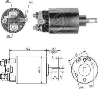 ERA 227651 - Тяговое реле, соленоид, стартер autospares.lv