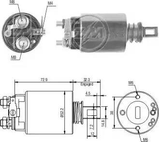 ERA 227653 - Тяговое реле, соленоид, стартер autospares.lv